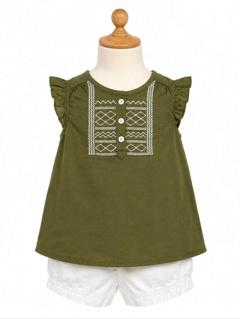 Carter's 2-Piece Embroidered Top and Cargo Shorts Set
